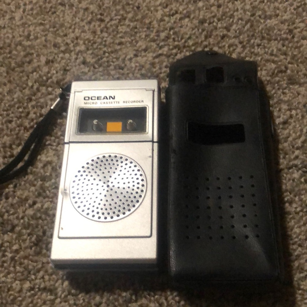 Ocean Micro Cassette Recorder with Black Case